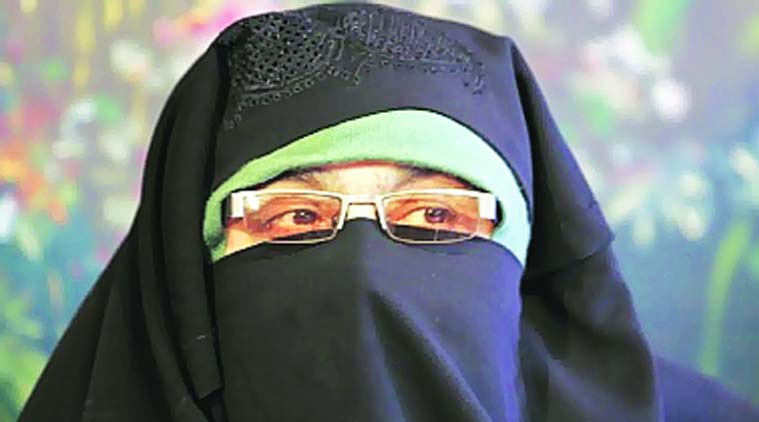 Kashmiri separatist leader Asiya Andrabi, chief of the banned Dukhtaran-e-Millat, during a past appearance or legal proceeding.