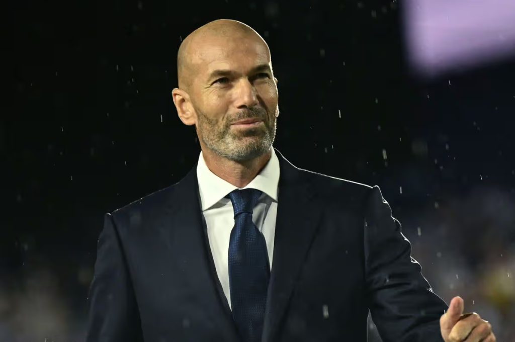 Zinedine Zidane in a professional suit